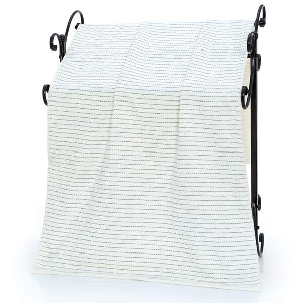 

Striped Pattern Bath Towel, White