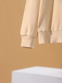 María Zavoychinskiy 女孩卡通圖案插肩袖連帽衫