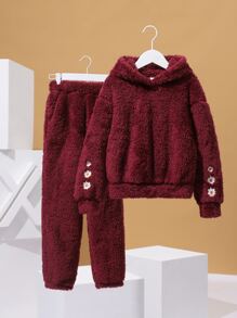 Caitlin Jane Quần con gái Nghề thêu Túi Hoa Giải trí - Màu Đỏ Sâu - Xem 3