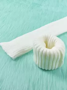 ROMWE J-Fashion Solid Leg Warmer - White - View 4