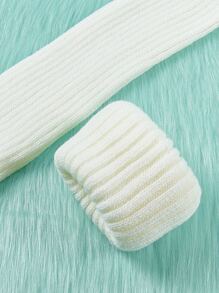 ROMWE J-Fashion Solid Leg Warmer - White - View 5