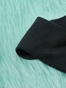 ROMWE Lace-Up Design Socks - Black - View 6