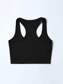 SHEIN Unity Top tank corto de espalda nadador - Negro - Ver 2