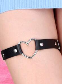 ROMWE J-Fashion 愛心裝飾吊襪帶 - 黑色 - 查看 3