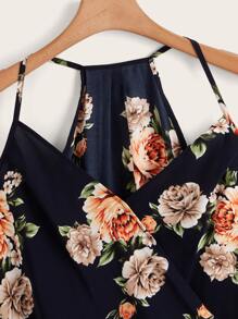 SHEIN Clasi 大碼印花前短後長吊帶上衣 - 彩色 - 查看 4