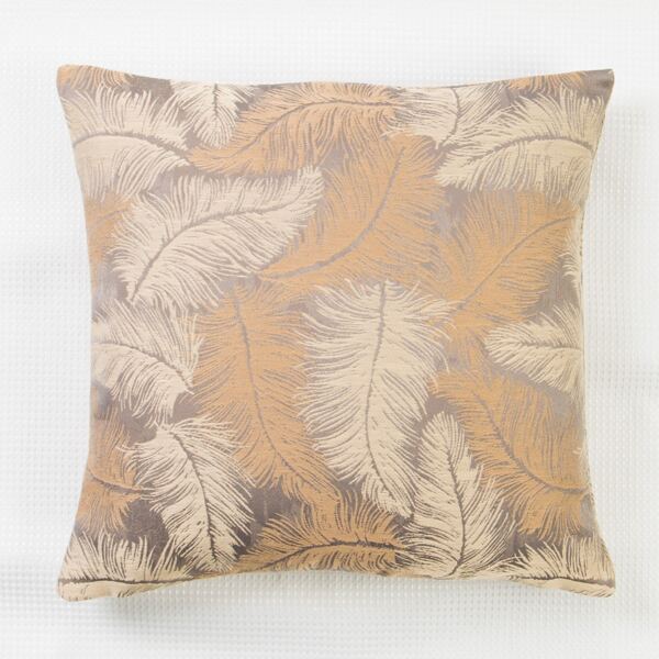 

Jacquard Leaf Cushion Cover Without Filler, Multicolor