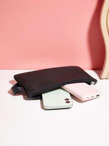 Geometric Graphic Coin Purse - Black - View 4