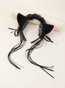 Ear Design Headband - Black - View 1