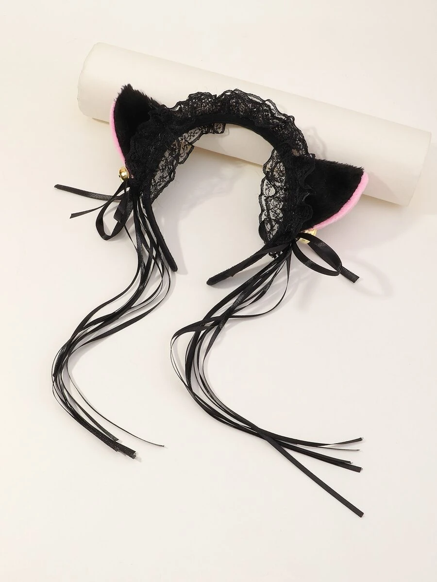 Ear Design Headband - Black - View 1