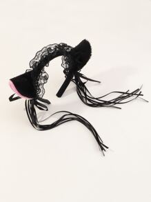 Ear Design Headband - Black - View 2