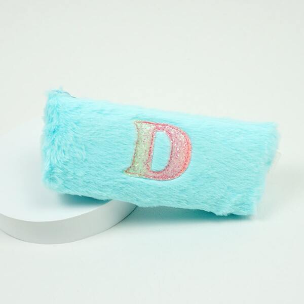 

Letter Graphic Pencil Bag, Blue