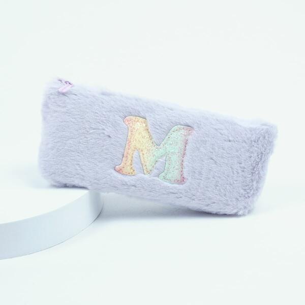 

Letter Graphic Pencil Bag, Purple