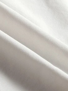 SHEIN 少女紙袋腰帶褲 - 白色 - 查看 3