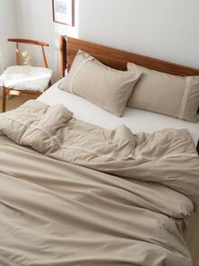 Bộ vỏ chăn ren trang trí không có chất làm đầy - Màu Khaki - Xem 2