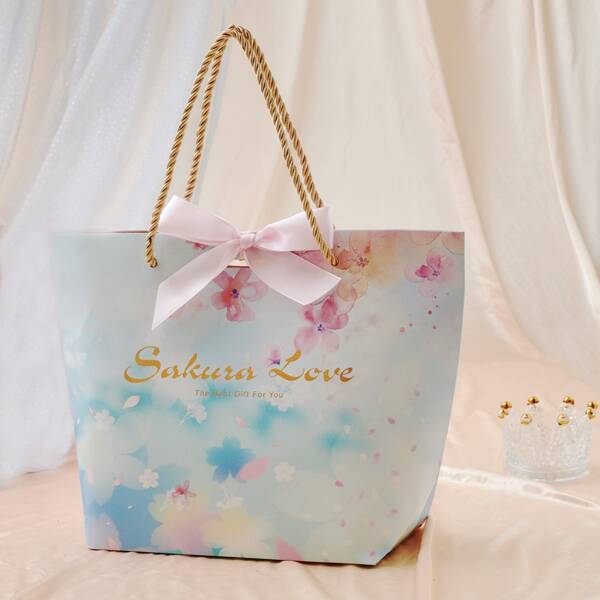 

5pcs Flower Print Gift Bag, Multicolor