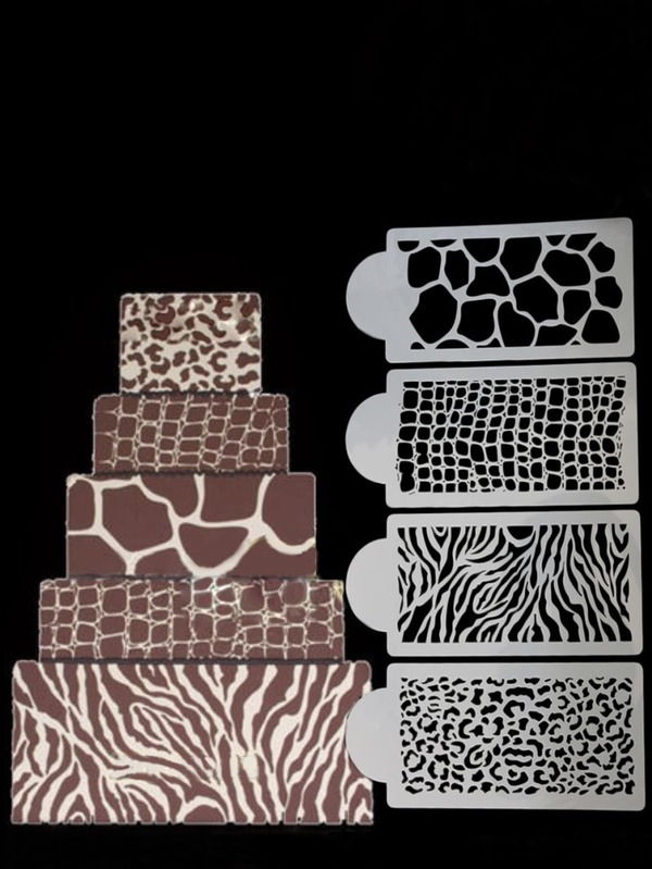 4pcs Mixed Pattern Spray Mold
