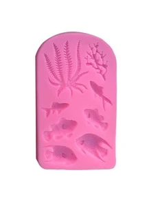 1 pieza Molde de silicona de pez con diseño - Rosa - Ver 4