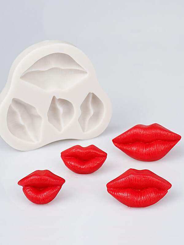 1 molde para fondant de labios de colección Kiss, molde de silicona para labios para el día de San Valentín, fiesta de cumpleaños, decoración de pasteles, chocolate, pastelería pequeña, artesanía de azúcar, baby shower, boda