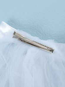 Niñas Horquilla con diseño de malla - Blanco - Ver 2