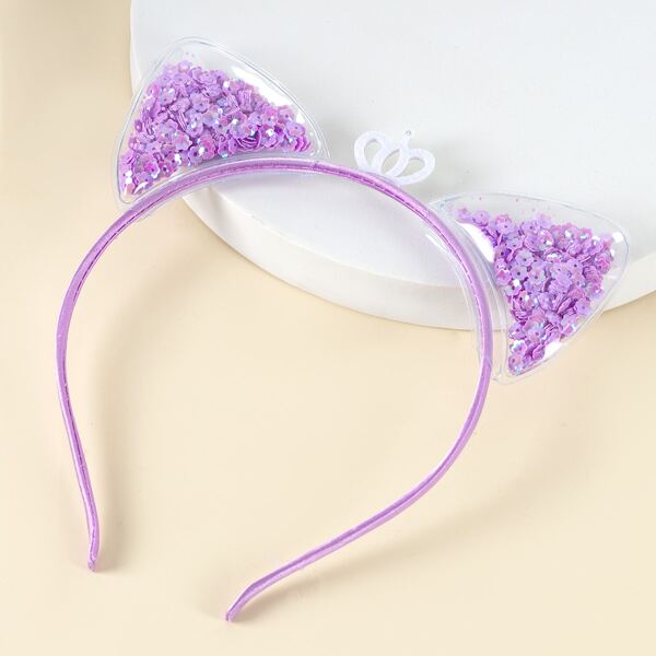 

Toddler Girls Ear Design Hair Hoop, Purple
