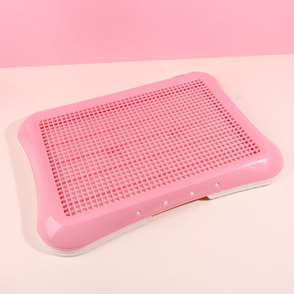 

1pc Plain Pet Toilet, Pink