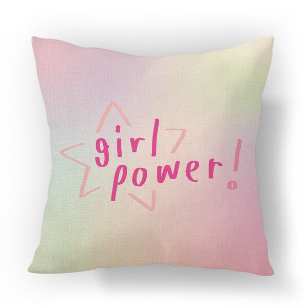 

Slogan Graphic Outdoor Waterproof Cushion Cover Without Filler, Multicolor