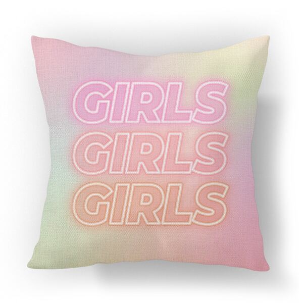

Letter Graphic Outdoor Waterproof Cushion Cover Without Filler, Multicolor