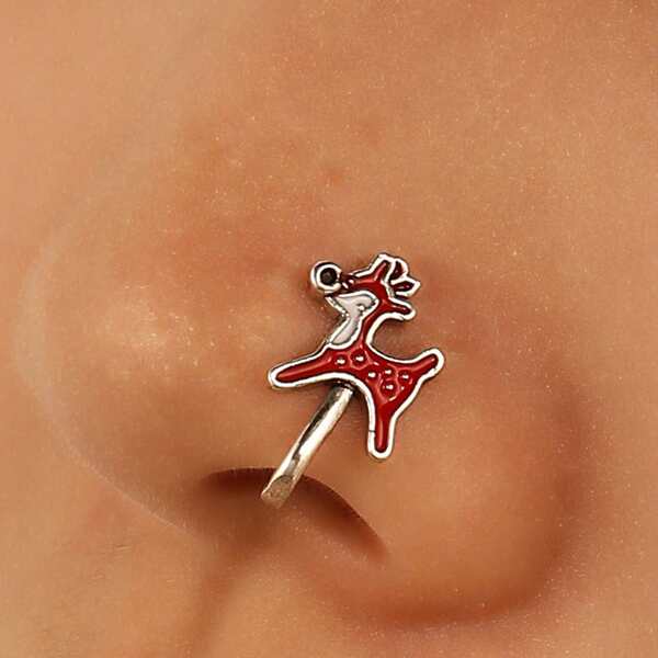 

Christmas Deer Decor Nose Ring, Multicolor