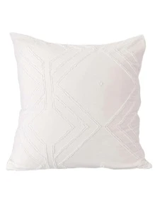 1入組簇絨裝飾枕套不附帶枕芯 - 白色 - 查看 1