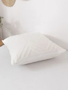 1入組簇絨裝飾枕套不附帶枕芯 - 白色 - 查看 3