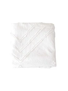 1入組簇絨裝飾枕套不附帶枕芯 - 白色 - 查看 5