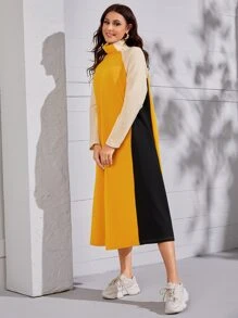 Mulvari Cut And Sew Raglan Sleeve Dress - Multicolor - View 5