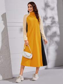 Mulvari Cut And Sew Raglan Sleeve Dress - Multicolor - View 1