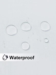 Plain Single Panel Waterproof Door Curtain - Black - View 5