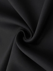 Plain Single Panel Waterproof Door Curtain - Black - View 4