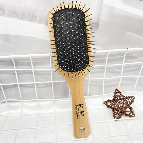 

1pc Cushion Hair Brush, Yellow