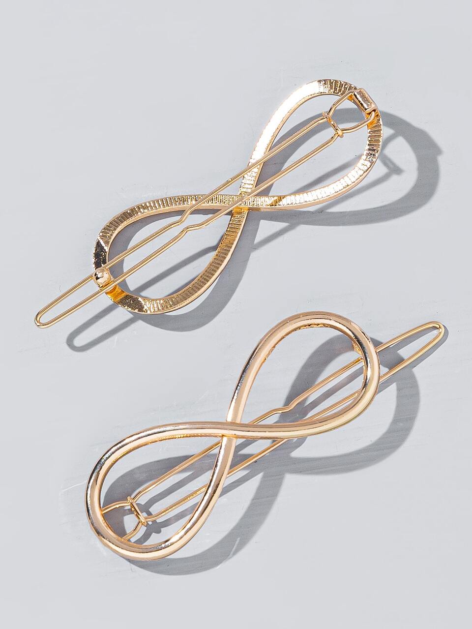 2pcs Infinity Decor Hair Clip Street Claw Clips Hair Claws Hair Barrettes, School Stuff, Hair Accessories, Head Accessories, Hairpin