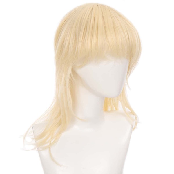 

Long Straight Synthetic Wig With Bangs, Gold