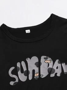 Girls Cartoon Print PJ Set - Multicolor - View 4