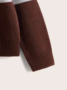 SHEIN Niños Cárdigan de color combinado cremallera - Multicolor - Ver 3