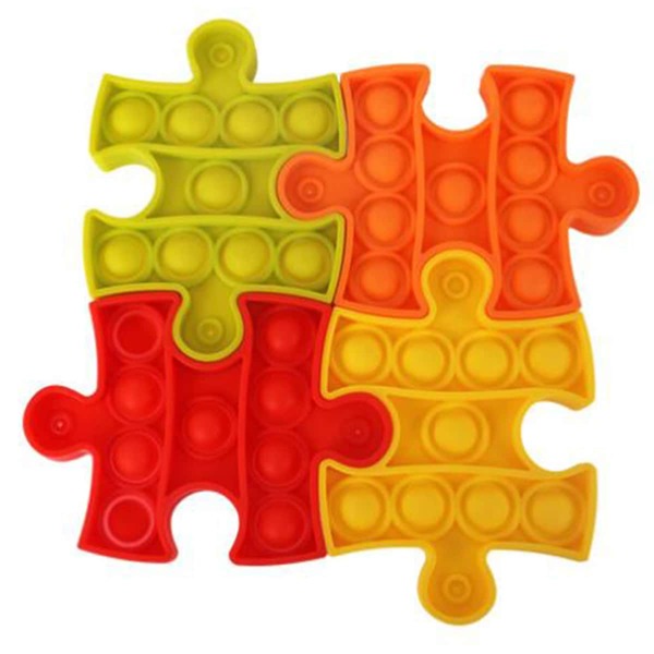 

1pc Puzzle Shaped Random Push Pop Bubble, Multicolor