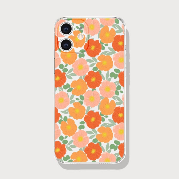 

Floral Phone Case, Clear
