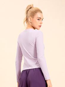 Camiseta deportiva suave piel - Lila Púrpura - Ver 2