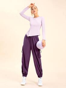 Camiseta deportiva suave piel - Lila Púrpura - Ver 3