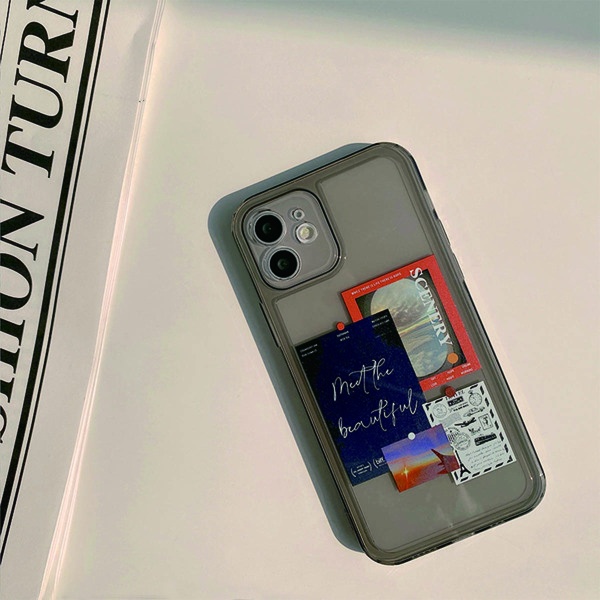 

Aesthetic Collage Phone Case, Black