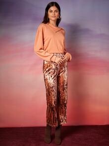 SHEIN Unity Quần nữ Dây kéo Đồ họa Hấp dẫn - Nhiều màu - Xem 3