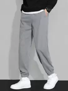 Quần Nam Túi màu trơn Giải trí - Xám - Xem 1