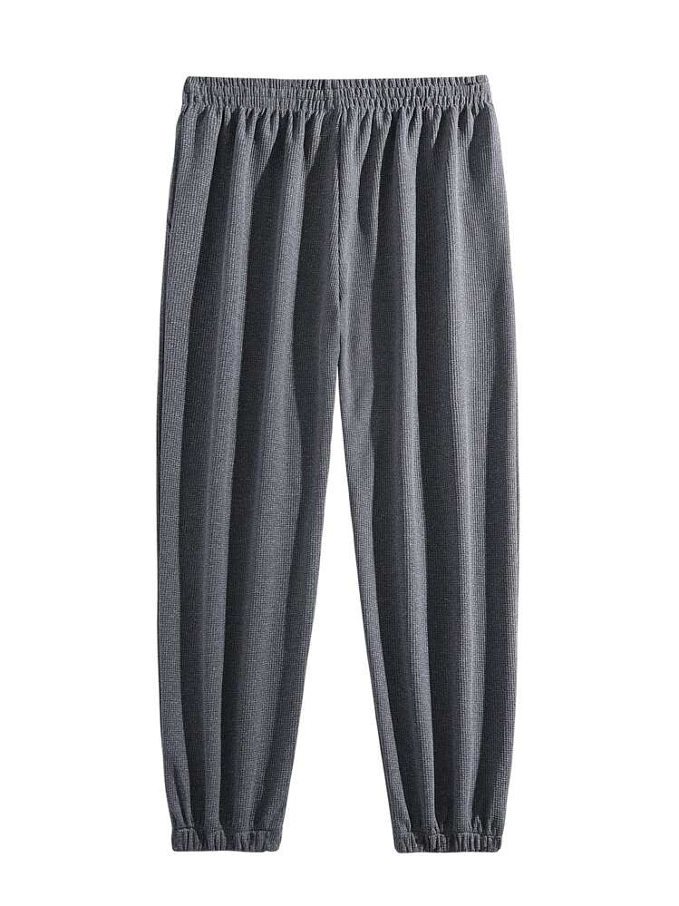 Men Slant Pocket Carrot Pants - Grey - View 2