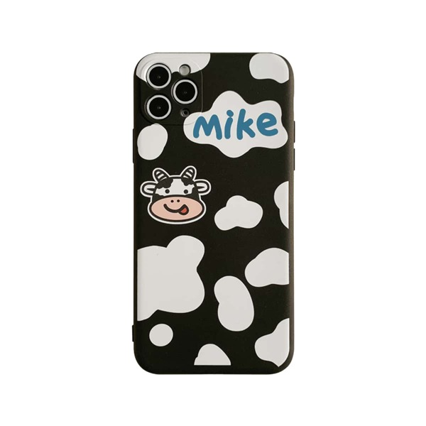 

Cartoon Cow Phone Case, Black