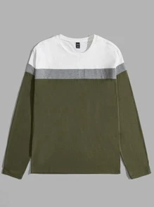 Manfinity VCAY Hombres Camiseta con costura - Multicolor - Ver 1